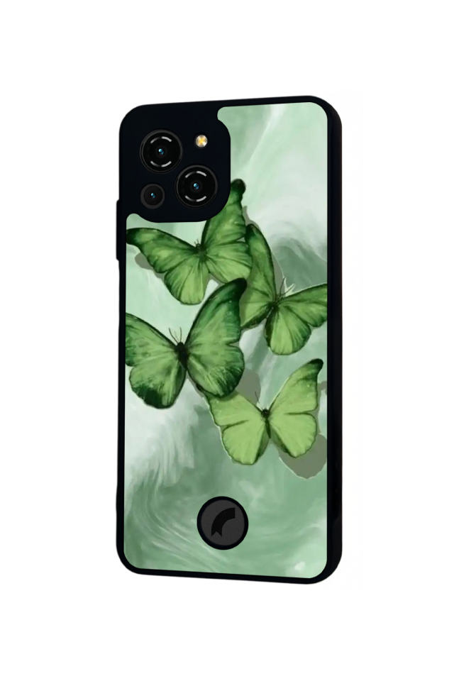 Reeder S23 Pro Max Uyumlu Kelebek Tasarımlı Glossy Premium Kılıf