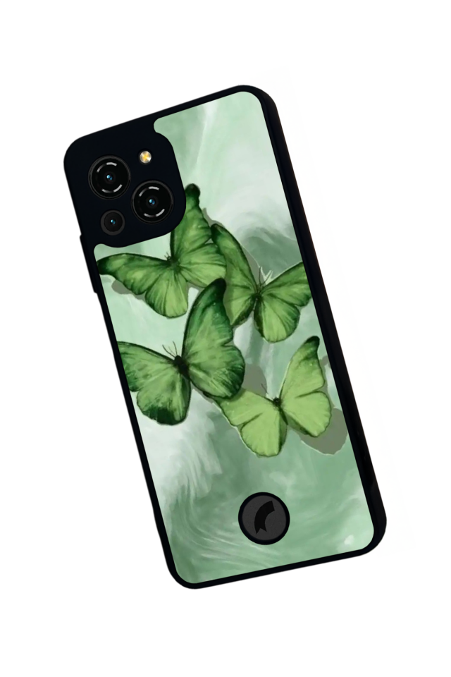 Reeder S23 Pro Max Uyumlu Kelebek Tasarımlı Glossy Premium Kılıf