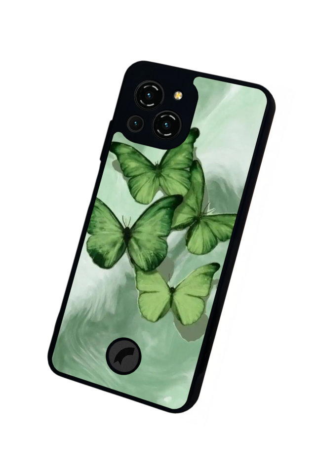Reeder S23 Pro Max Uyumlu Kelebek Tasarımlı Glossy Premium Kılıf