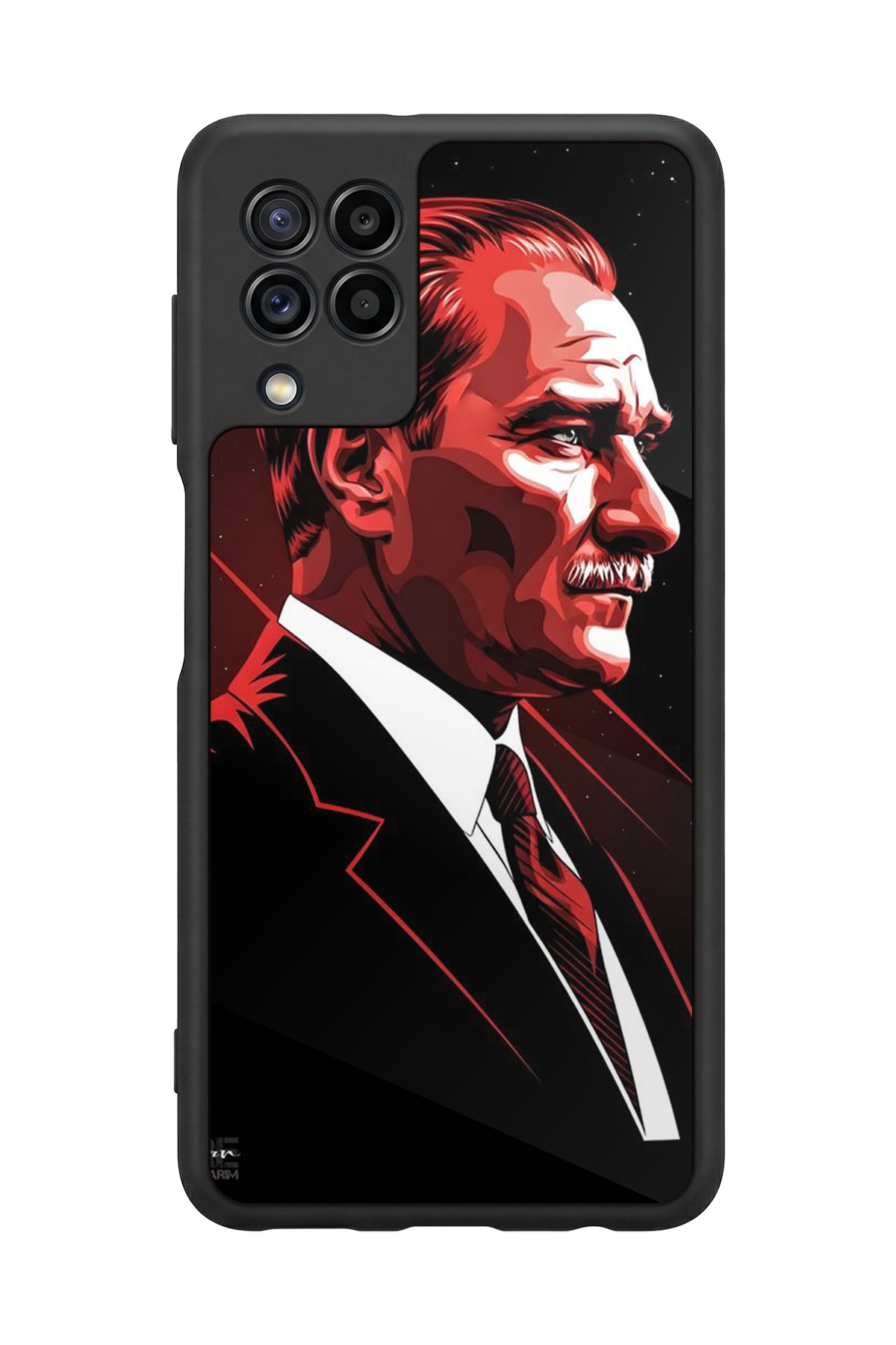 Samsung Galaxy M32 Uyumlu Mustafa Kemal Ataturk Tasarımlı Glossy Premium Kılıf