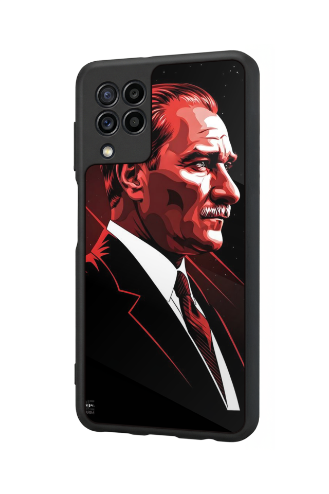 Samsung Galaxy M32 Uyumlu Mustafa Kemal Ataturk Tasarımlı Glossy Premium Kılıf