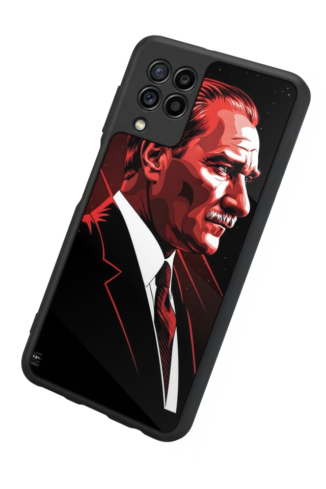 Samsung Galaxy M32 Uyumlu Mustafa Kemal Ataturk Tasarımlı Glossy Premium Kılıf