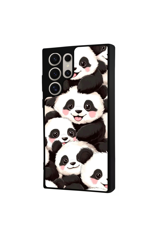 Samsung Galaxy S23 Ultra Uyumlu Panda Tasarımlı Glossy Premium Kılıf