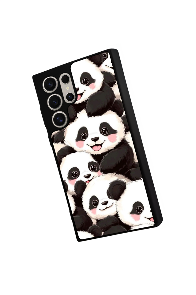 Samsung Galaxy S23 Ultra Uyumlu Panda Tasarımlı Glossy Premium Kılıf