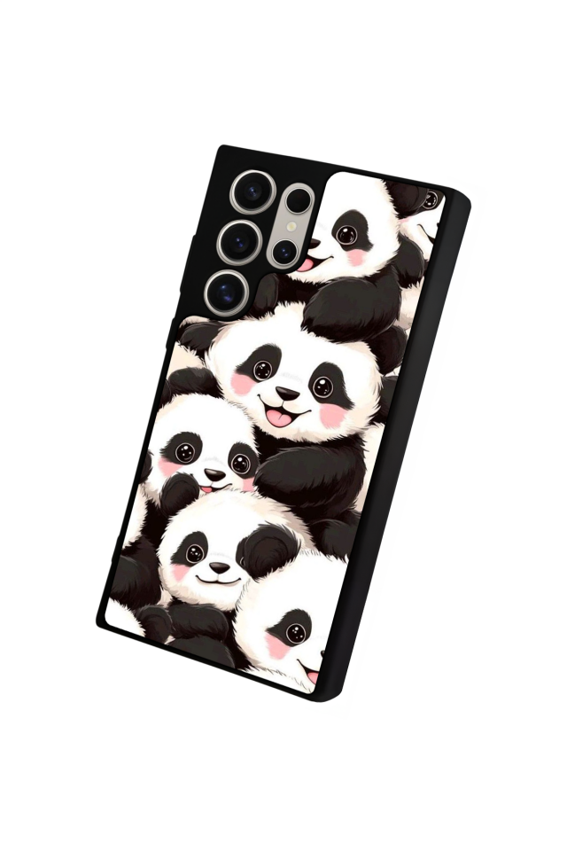 Samsung Galaxy S23 Ultra Uyumlu Panda Tasarımlı Glossy Premium Kılıf