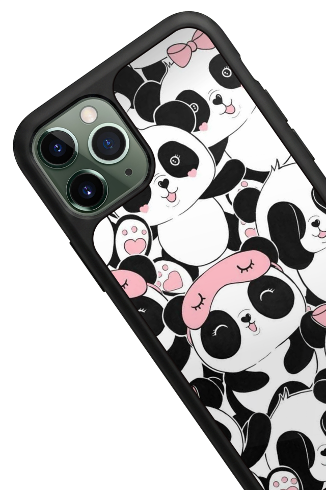 iPhone 11 Pro Uyumlu Panda Tasarımlı Glossy Premium Kılıf