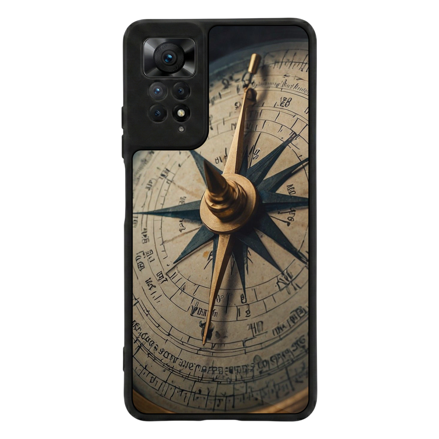 Xiaomi Redmi Note 12 Pro Uyumlu Pusula Tasarımlı Glossy Premium Kılıf