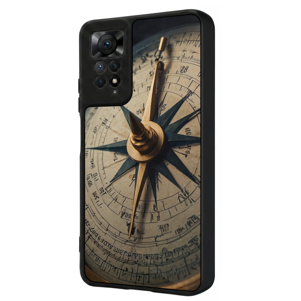 Xiaomi Redmi Note 12 Pro Uyumlu Pusula Tasarımlı Glossy Premium Kılıf