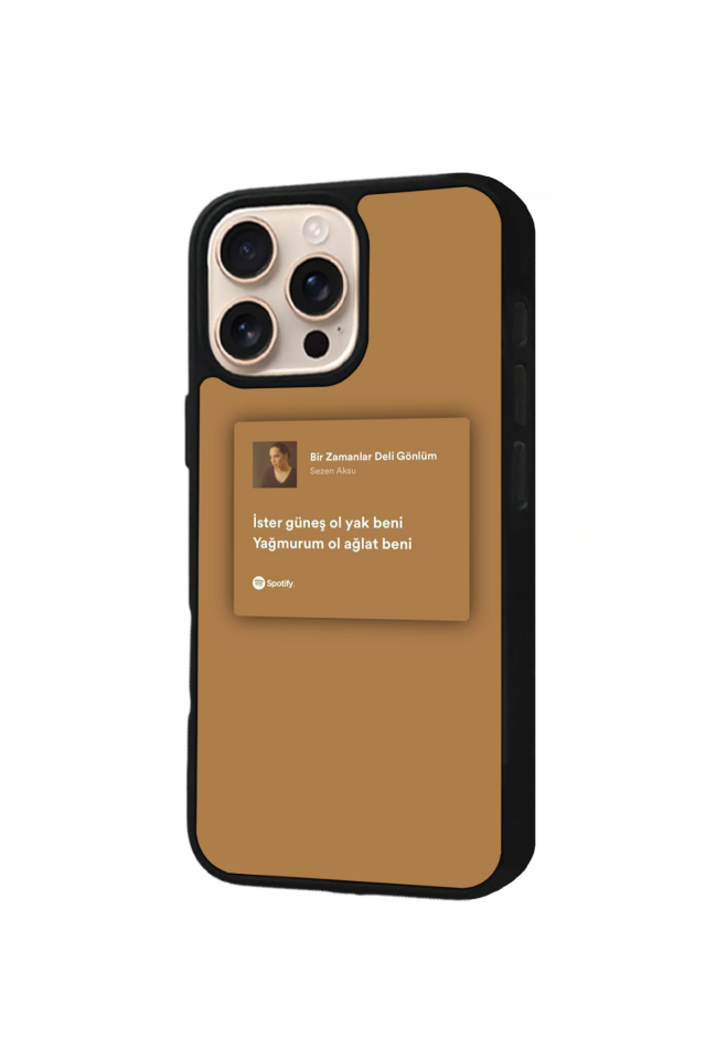 iPhone 14 Pro Max Uyumlu Sarki Sozleri Tasarımlı Glossy Premium Kılıf