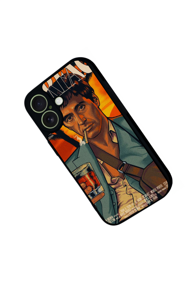 iPhone 17 Uyumlu Scarface Tasarımlı Glossy Premium Kılıf