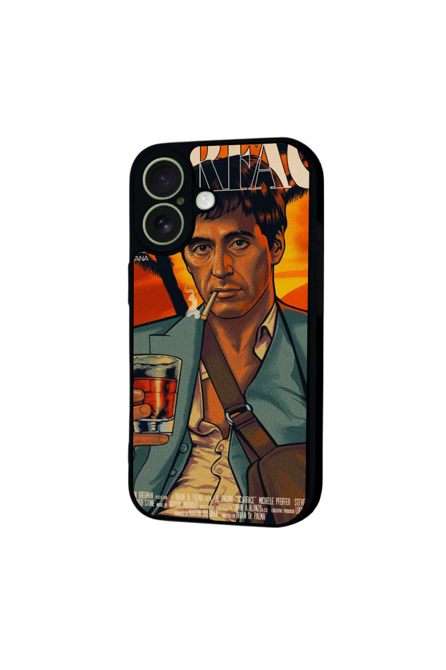 iPhone 17 Uyumlu Scarface Tasarımlı Glossy Premium Kılıf