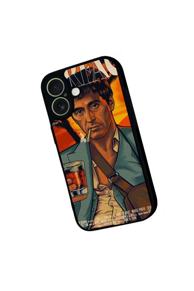 iPhone 17 Uyumlu Scarface Tasarımlı Glossy Premium Kılıf