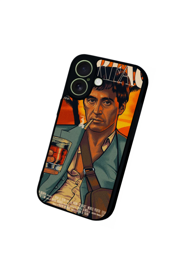 iPhone 17 Uyumlu Scarface Tasarımlı Glossy Premium Kılıf