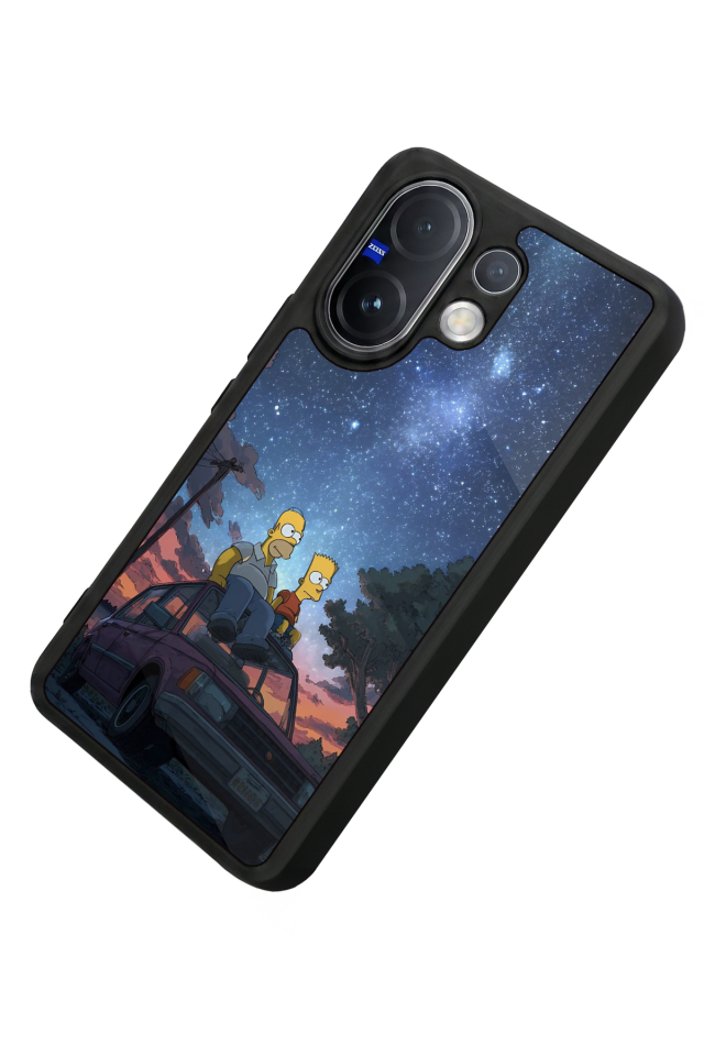 Vivo V60 Uyumlu The Simpsons Tasarımlı Glossy Premium Kılıf