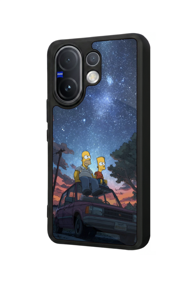 Vivo V60 Uyumlu The Simpsons Tasarımlı Glossy Premium Kılıf