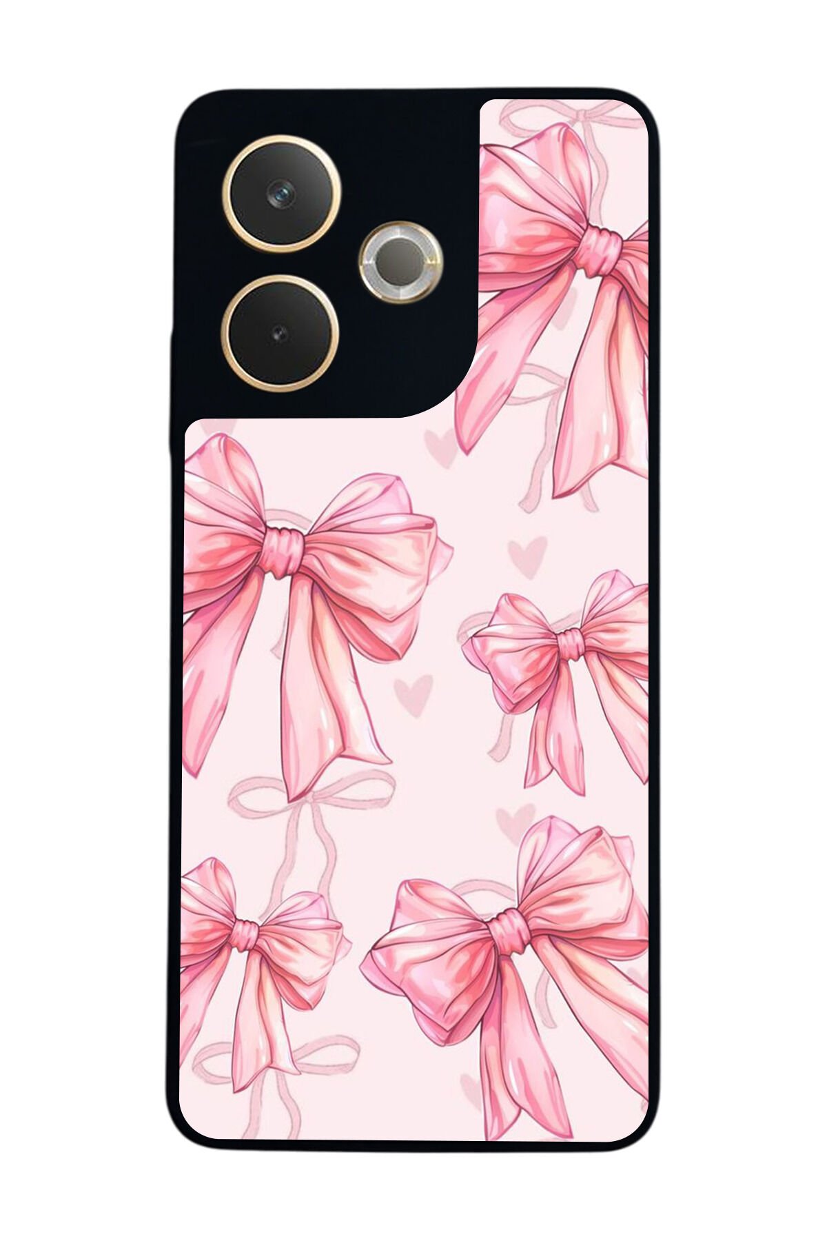 Oppo A5 Pro Uyumlu Kurdele Tasarımlı Glossy Premium Kılıf