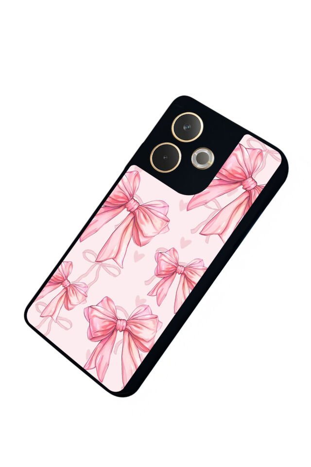 Oppo A5 Pro Uyumlu Kurdele Tasarımlı Glossy Premium Kılıf