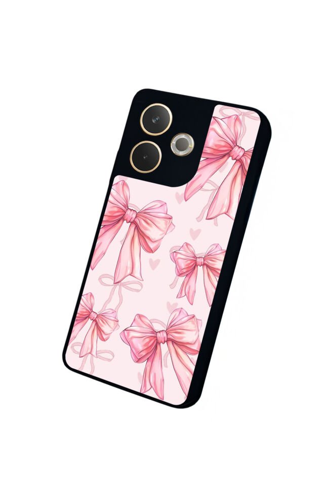 Oppo A5 Pro Uyumlu Kurdele Tasarımlı Glossy Premium Kılıf