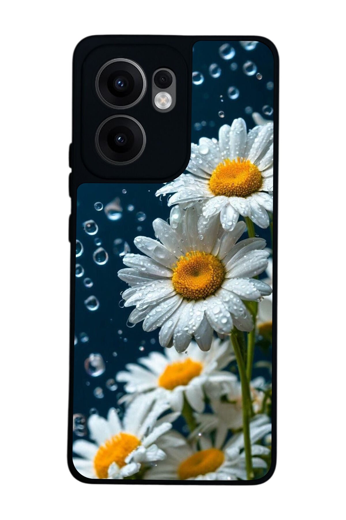 Oppo Reno 13F Uyumlu Cicek Tasarımlı Glossy Premium Kılıf