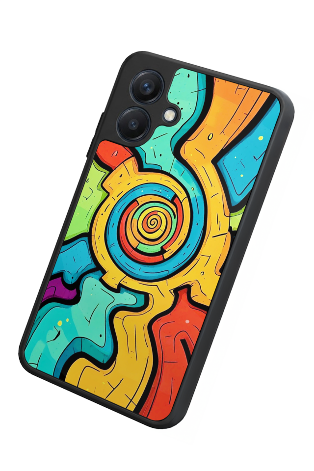 Samsung Galaxy A07 Uyumlu Abstract Tasarımlı Glossy Premium Kılıf