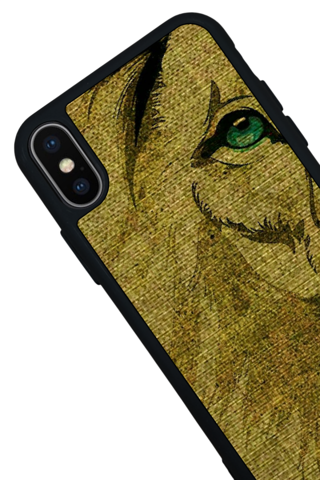 iPhone X/ XS Uyumlu Aslan Tasarımlı Glossy Premium Kılıf