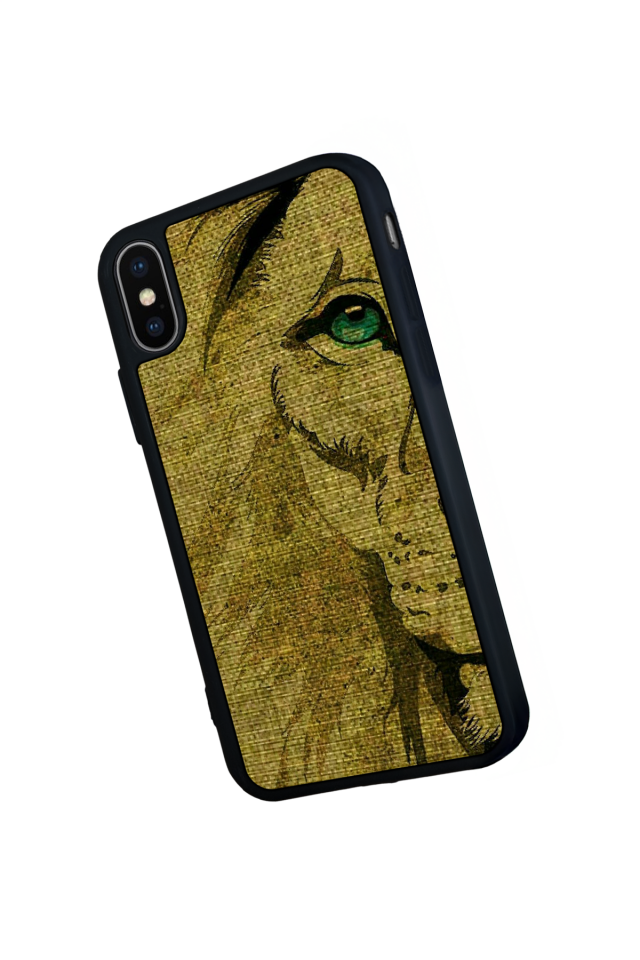 iPhone X/ XS Uyumlu Aslan Tasarımlı Glossy Premium Kılıf