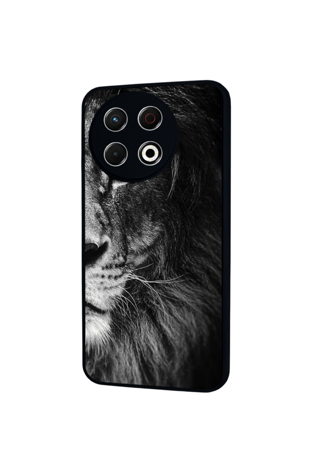 Tecno Spark 30 Pro Uyumlu Aslan Tasarımlı Glossy Premium Kılıf