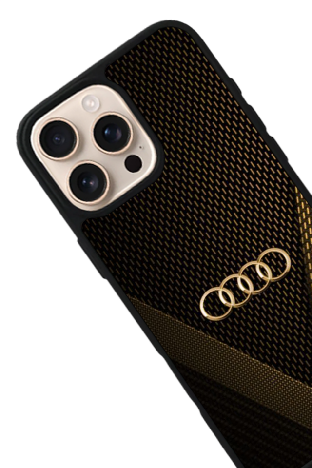 iPhone 15 Pro Uyumlu Audi Tasarımlı Glossy Premium Kılıf