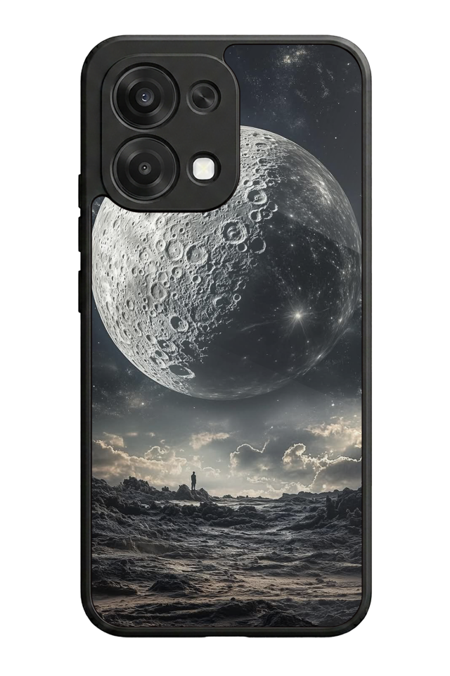 Oppo A6 Pro Uyumlu Ay Tasarımlı Glossy Premium Kılıf