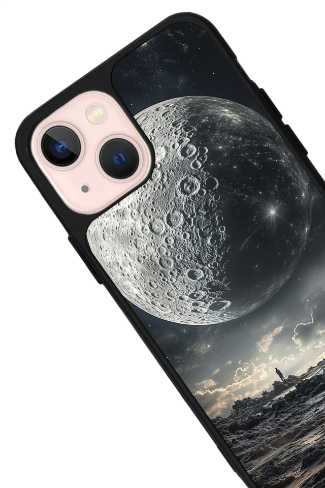iPhone 13 Mini Uyumlu Ay Tasarımlı Glossy Premium Kılıf