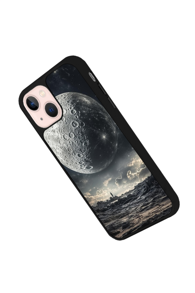 iPhone 13 Mini Uyumlu Ay Tasarımlı Glossy Premium Kılıf