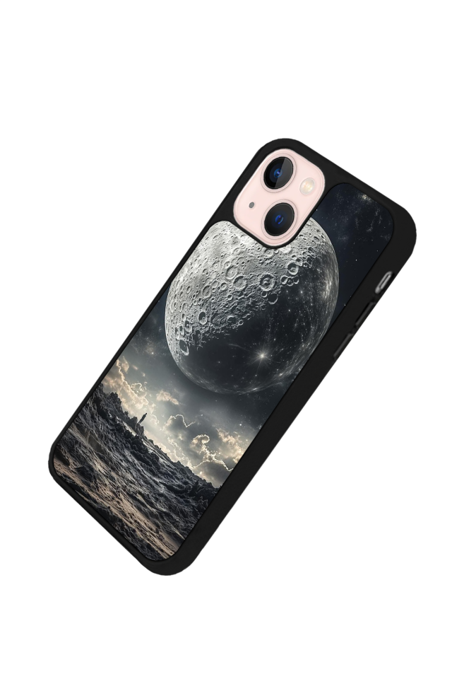 iPhone 13 Mini Uyumlu Ay Tasarımlı Glossy Premium Kılıf