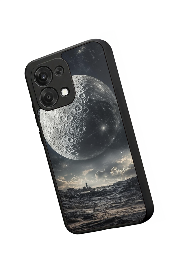 Oppo A6 Pro Uyumlu Ay Tasarımlı Glossy Premium Kılıf