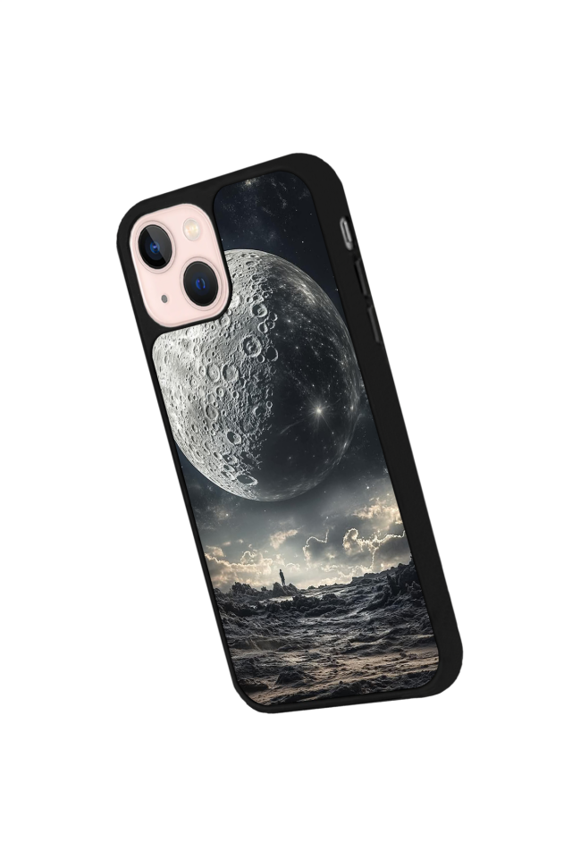 iPhone 13 Mini Uyumlu Ay Tasarımlı Glossy Premium Kılıf