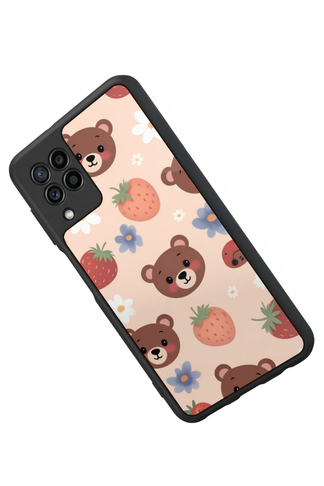 Samsung Galaxy M22 Uyumlu Ayı Tasarımlı Glossy Premium Kılıf