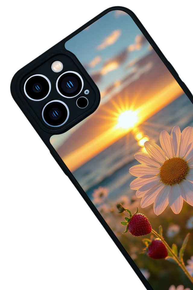 iPhone 13 Pro Max Uyumlu Cicek Tasarımlı Glossy Premium Kılıf