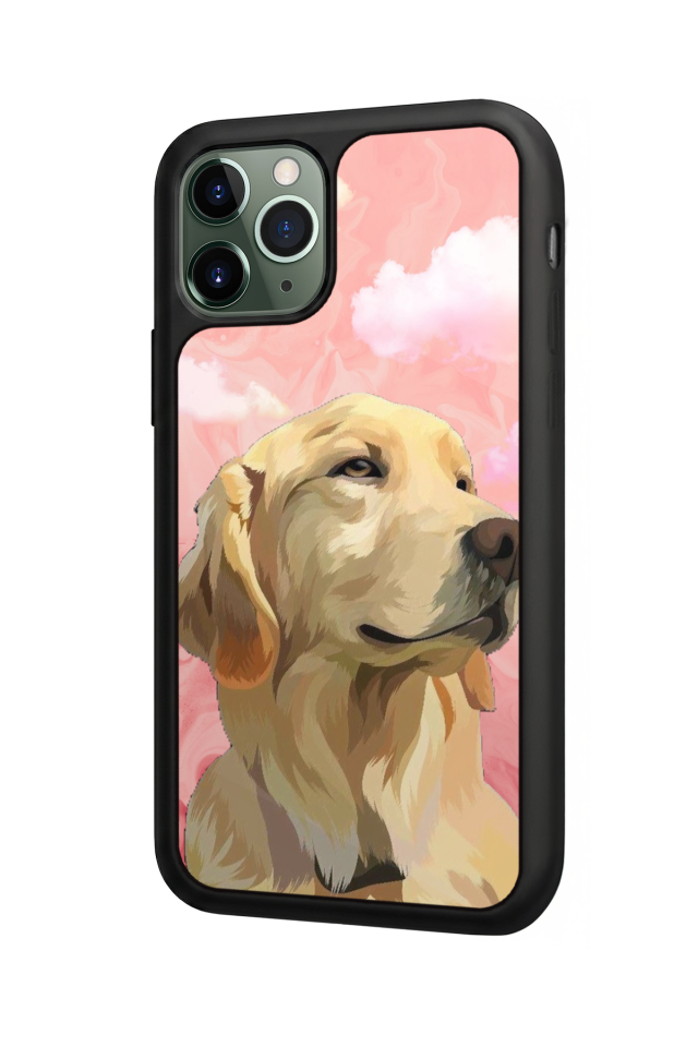 iPhone 11 Pro Max Uyumlu Golden Kopek Tasarımlı Glossy Premium Kılıf
