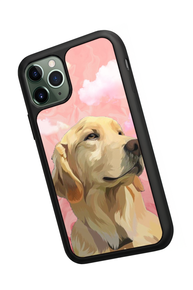 iPhone 11 Pro Max Uyumlu Golden Kopek Tasarımlı Glossy Premium Kılıf