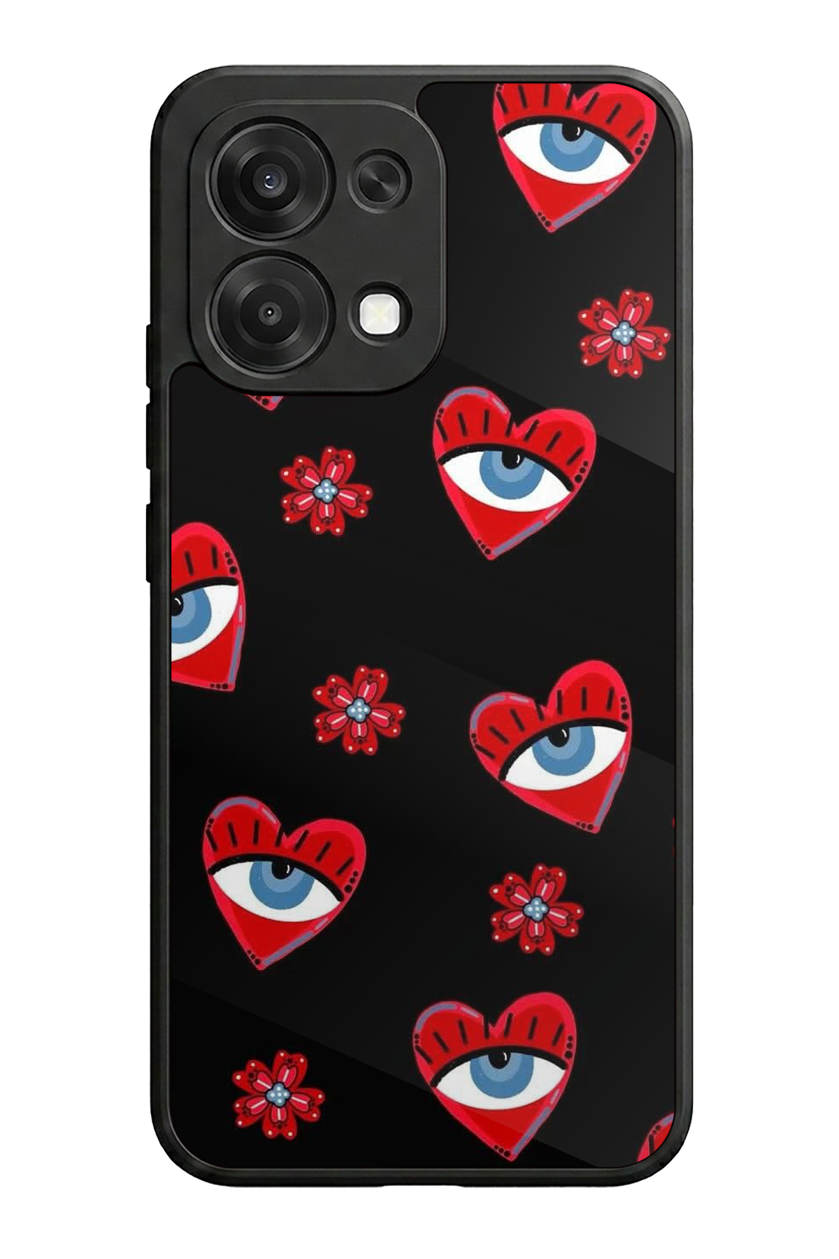 Oppo A6 Pro Uyumlu Göz Tasarımlı Glossy Premium Kılıf