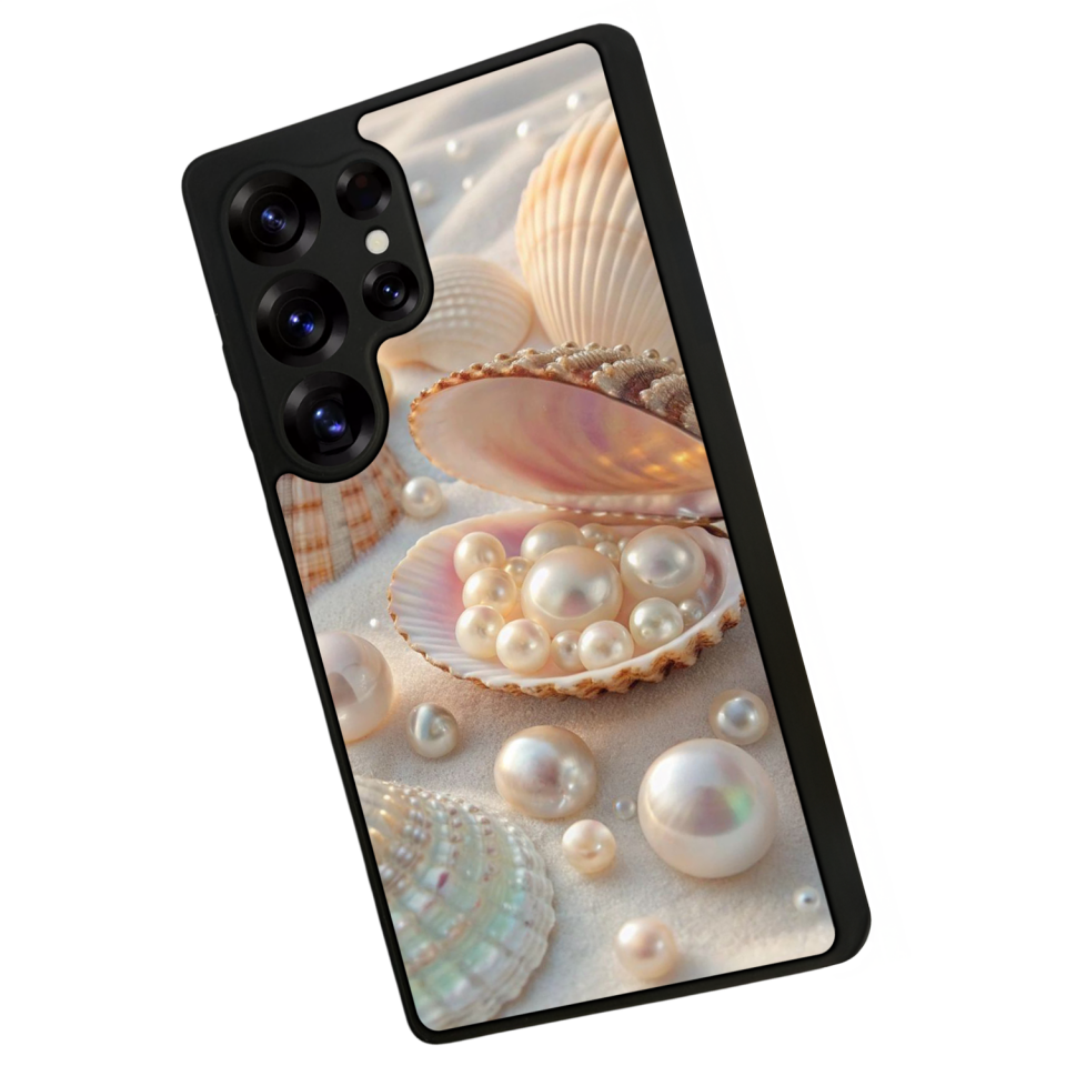 Samsung Galaxy S25 Ultra Uyumlu  İnci Tasarımlı Glossy Premium Kılıf