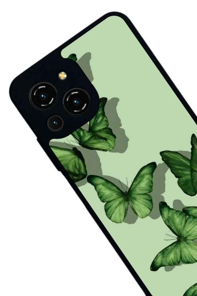 Reeder S23 Pro Max Uyumlu Kelebek Tasarımlı Glossy Premium Kılıf