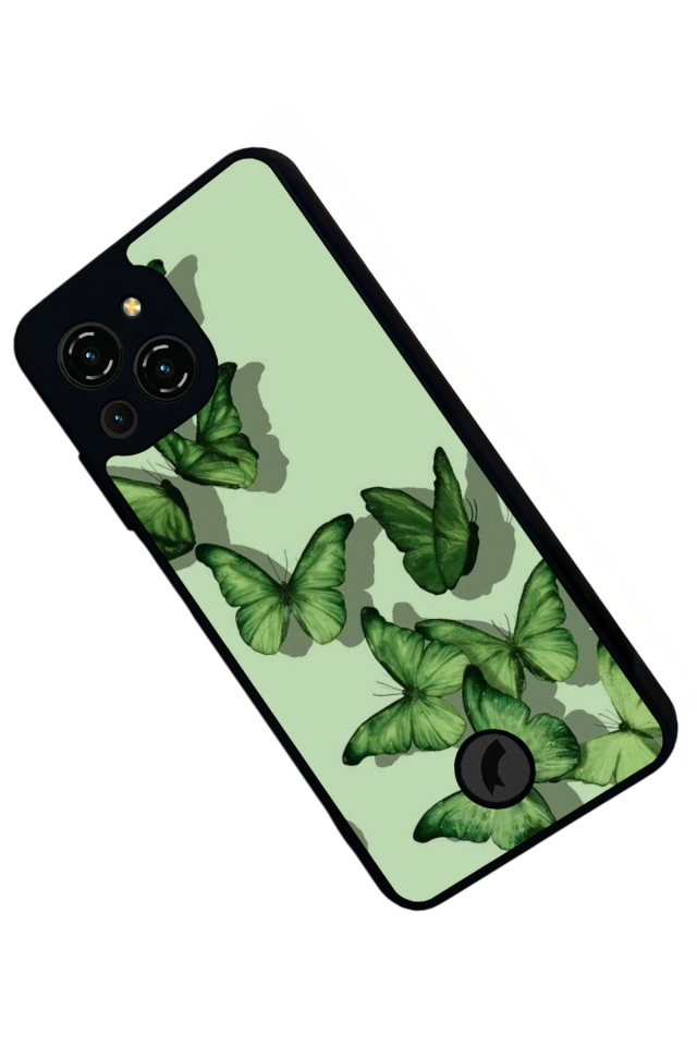 Reeder S23 Pro Max Uyumlu Kelebek Tasarımlı Glossy Premium Kılıf