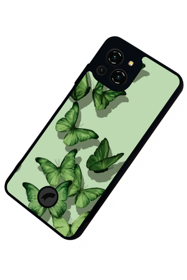 Reeder S23 Pro Max Uyumlu Kelebek Tasarımlı Glossy Premium Kılıf