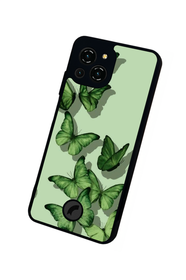 Reeder S23 Pro Max Uyumlu Kelebek Tasarımlı Glossy Premium Kılıf