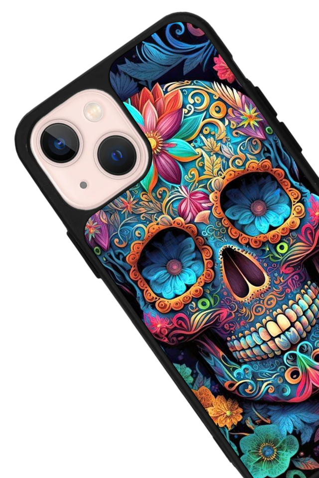 iPhone 13 Mini Uyumlu KuruKafa Tasarımlı Glossy Premium Kılıf