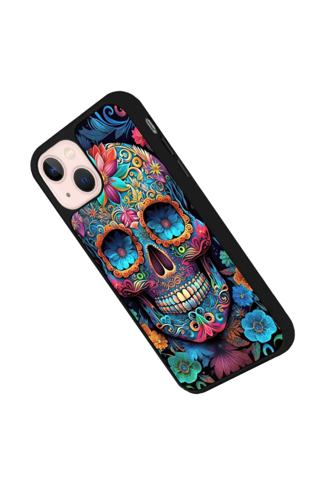 iPhone 13 Mini Uyumlu KuruKafa Tasarımlı Glossy Premium Kılıf