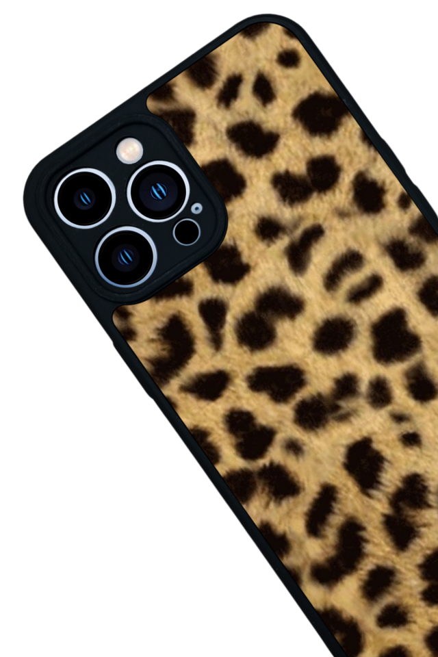 iPhone 12 Pro Max Uyumlu Leopar Tasarımlı Glossy Premium Kılıf