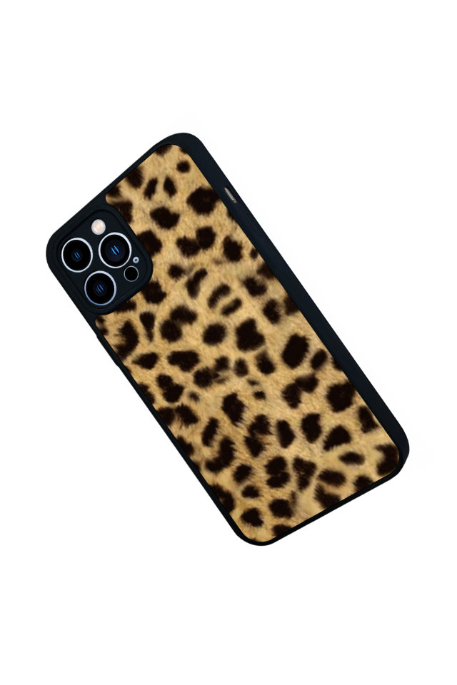 iPhone 12 Pro Max Uyumlu Leopar Tasarımlı Glossy Premium Kılıf