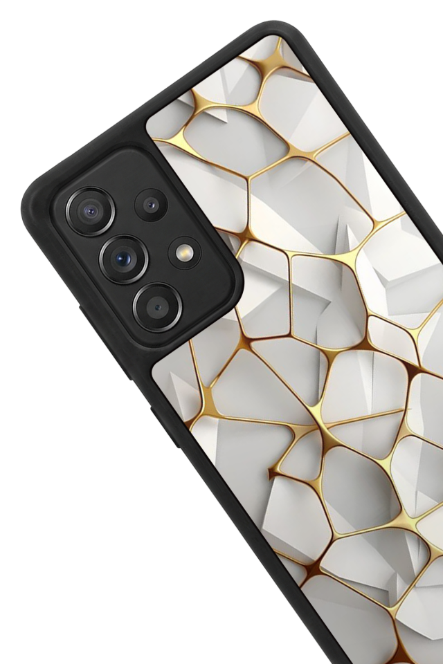 Samsung Galaxy A72 Uyumlu Mermer Marble Tasarımlı Glossy Premium Kılıf