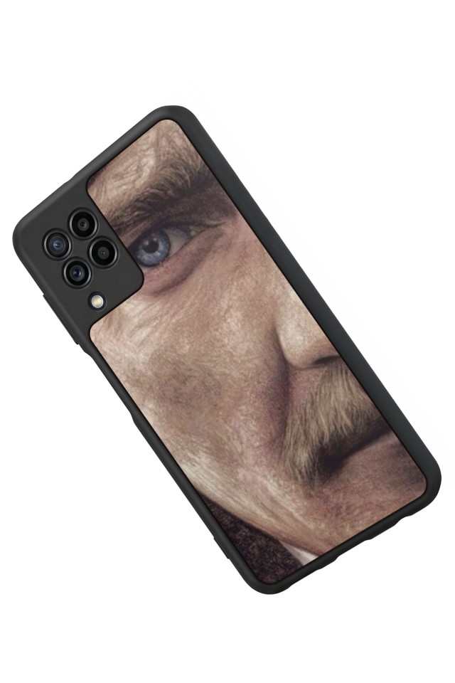 Samsung Galaxy M32 Uyumlu Mustafa Kemal Ataturk Tasarımlı Glossy Premium Kılıf